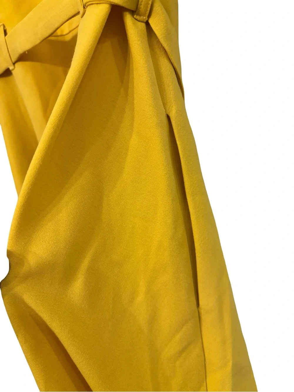 Sharagano Mustard Button-Front Cottagecore Utility Earthy Midi Shirt Dress Sz 4
